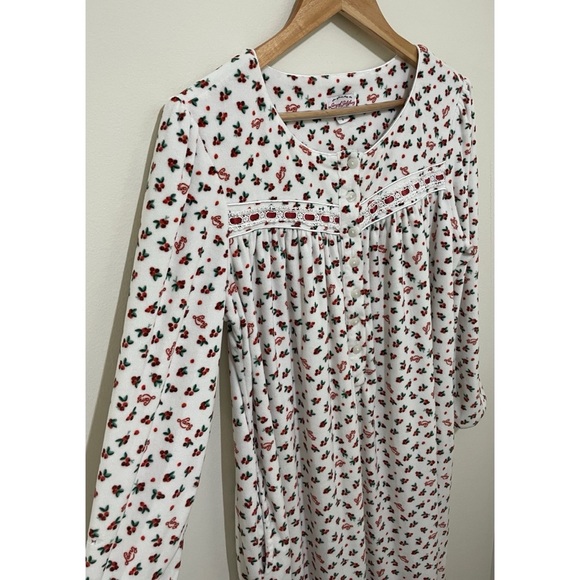 Lanz of Salzburg Long Sleeve Cherry Nightgown, Size Small - Picture 5 of 6